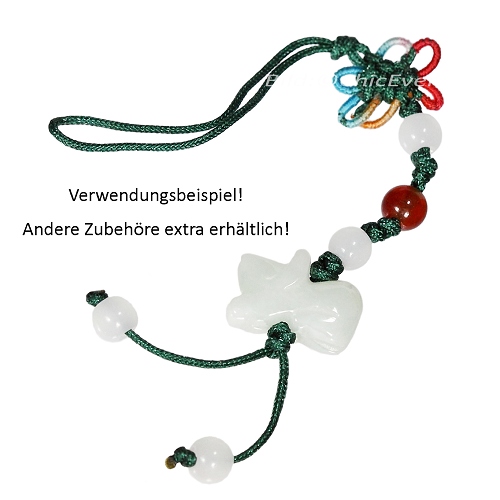 2x Jade Anhänger, Ratte, Maus, Sternzeichen Tierzeichen, Schmuck DIY, 7947